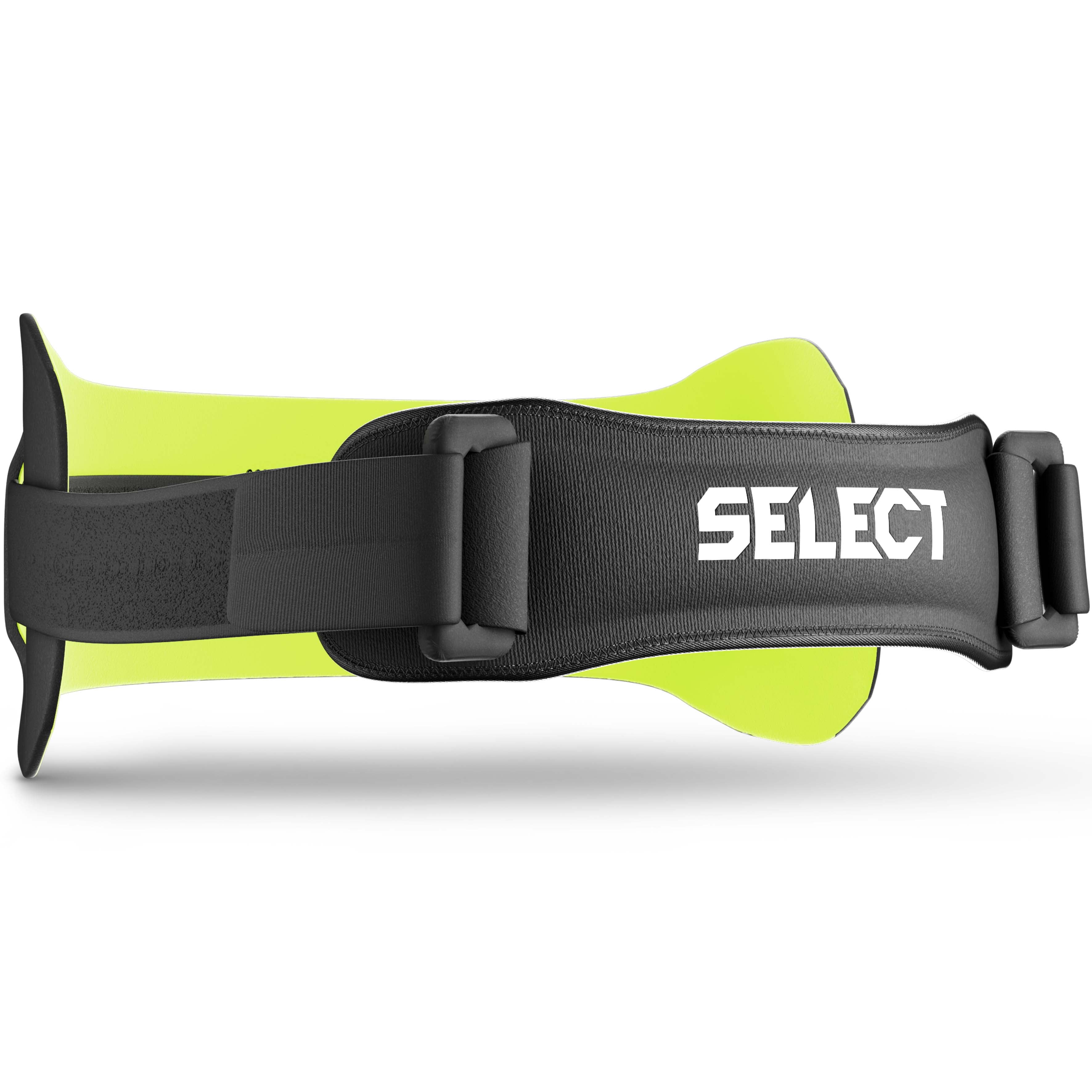 Forside av svart og grønn Knee strap, en sportsstøtte med justerbar rem