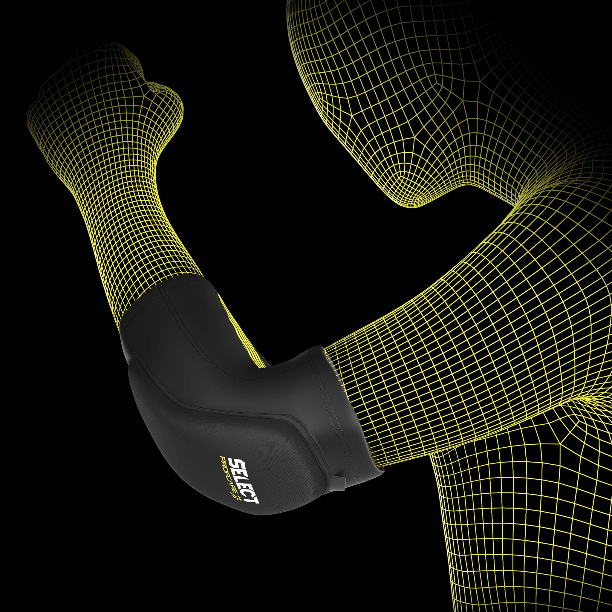 Sort Compression elbow support youth 6651 sportsstøtte på håndballspillermodell, kinesiologisk effekt