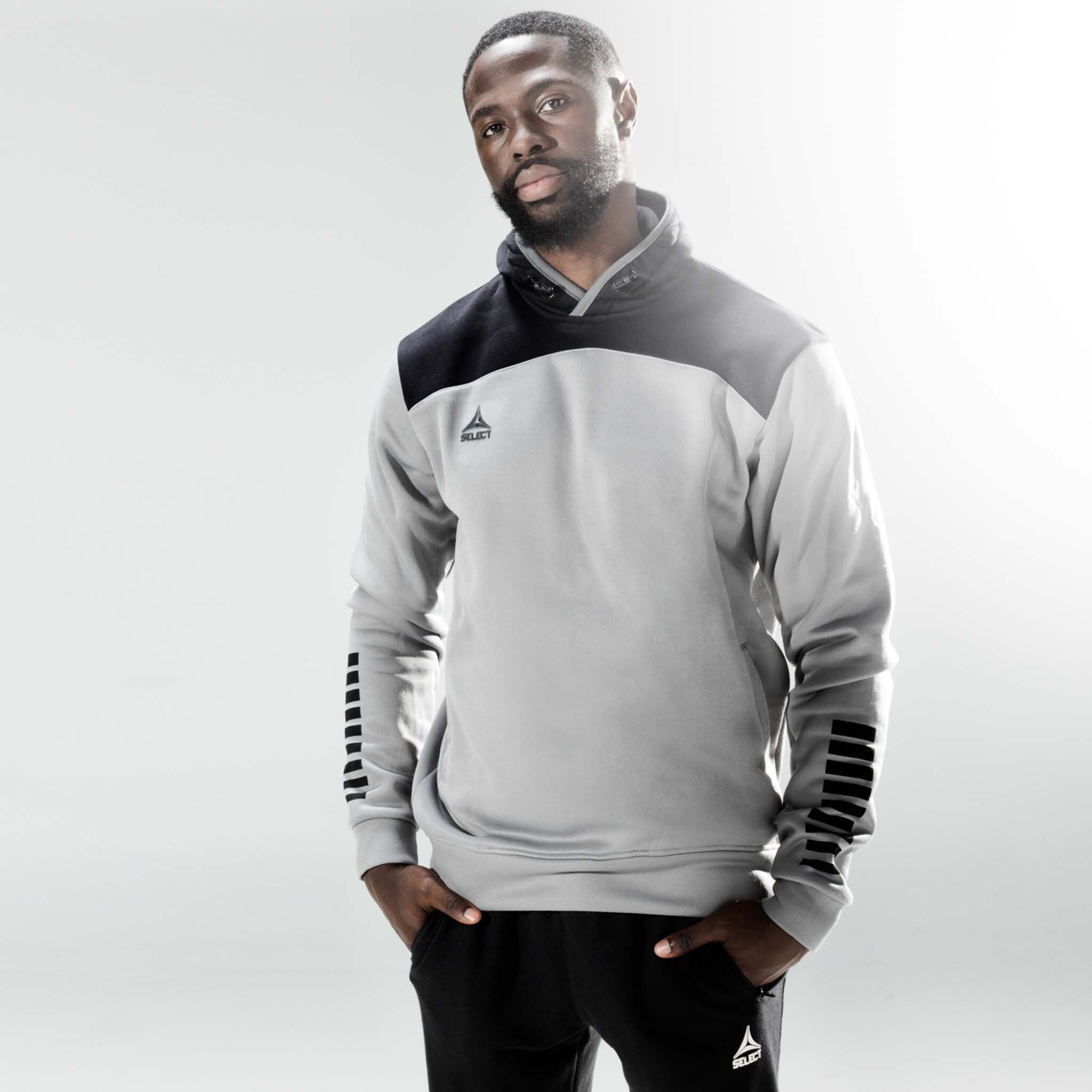 Hoodie - Oxford #farge_grå/svart