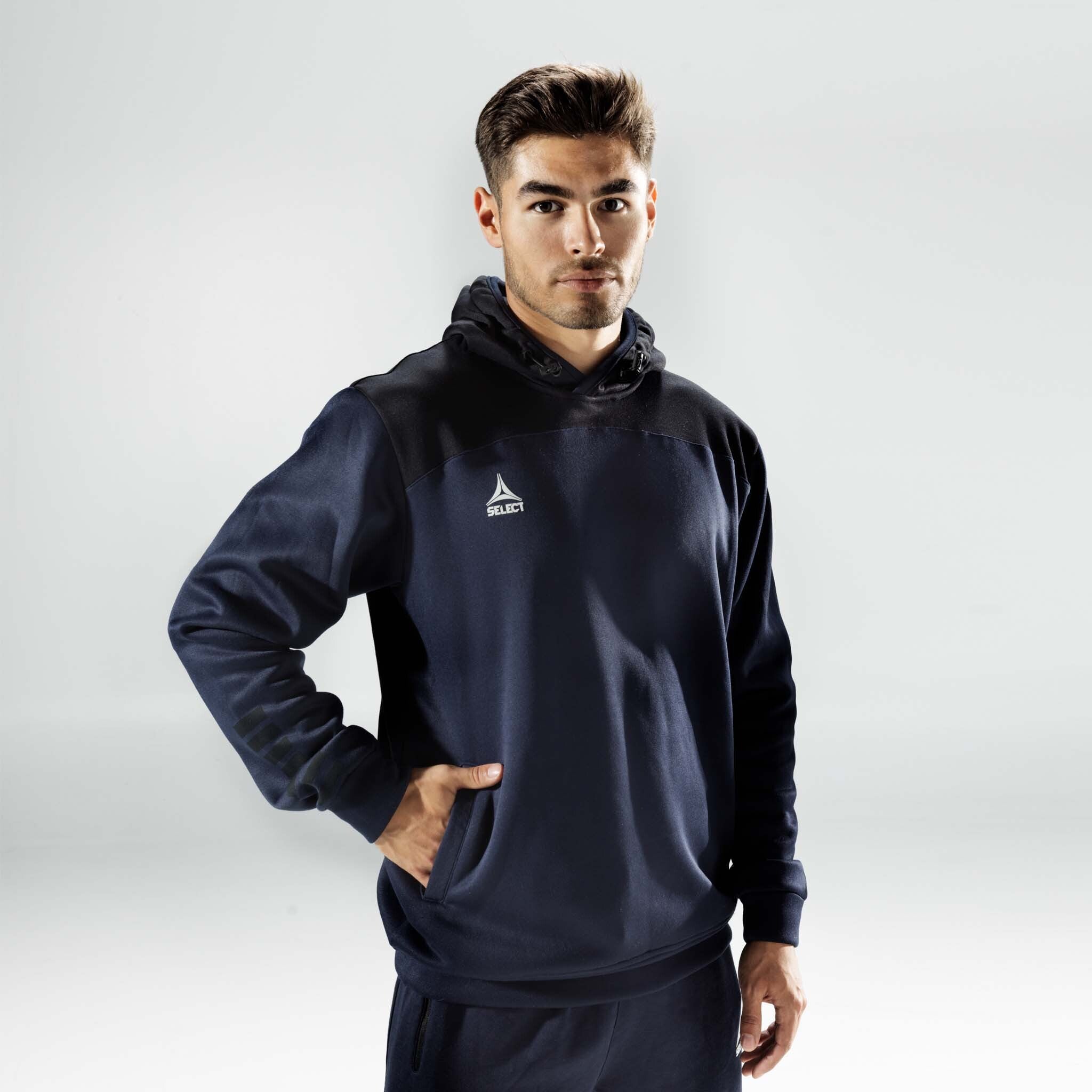 Hoodie - Oxford #farge_navy/svart