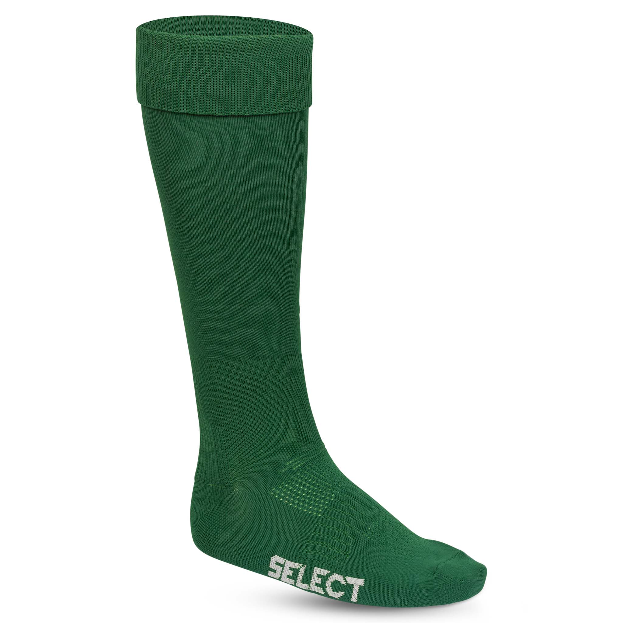 Forfra-bilde av grønne Football socks Club v22 med hvit logo, kategori Tilbehør.