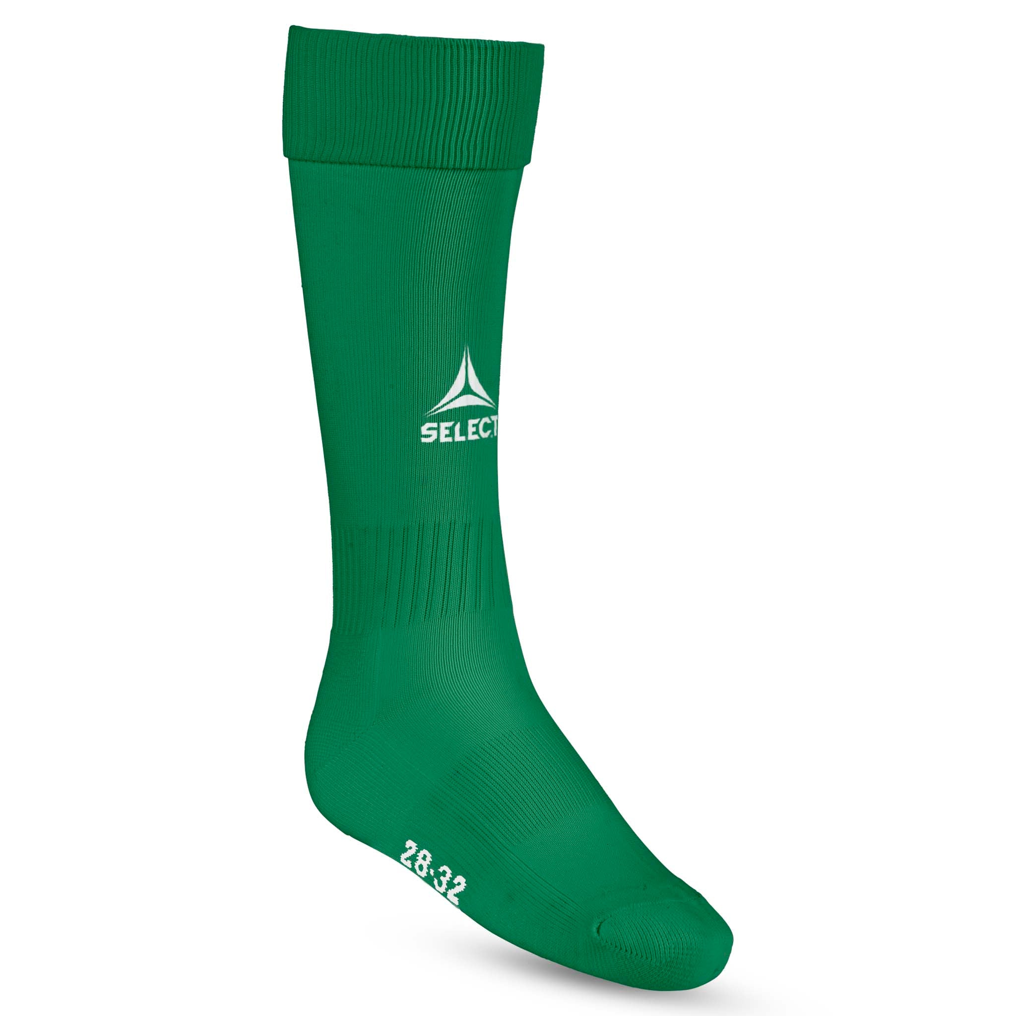 Grønn Football socks Elite, tilbehør, sett forfra med hvit logo