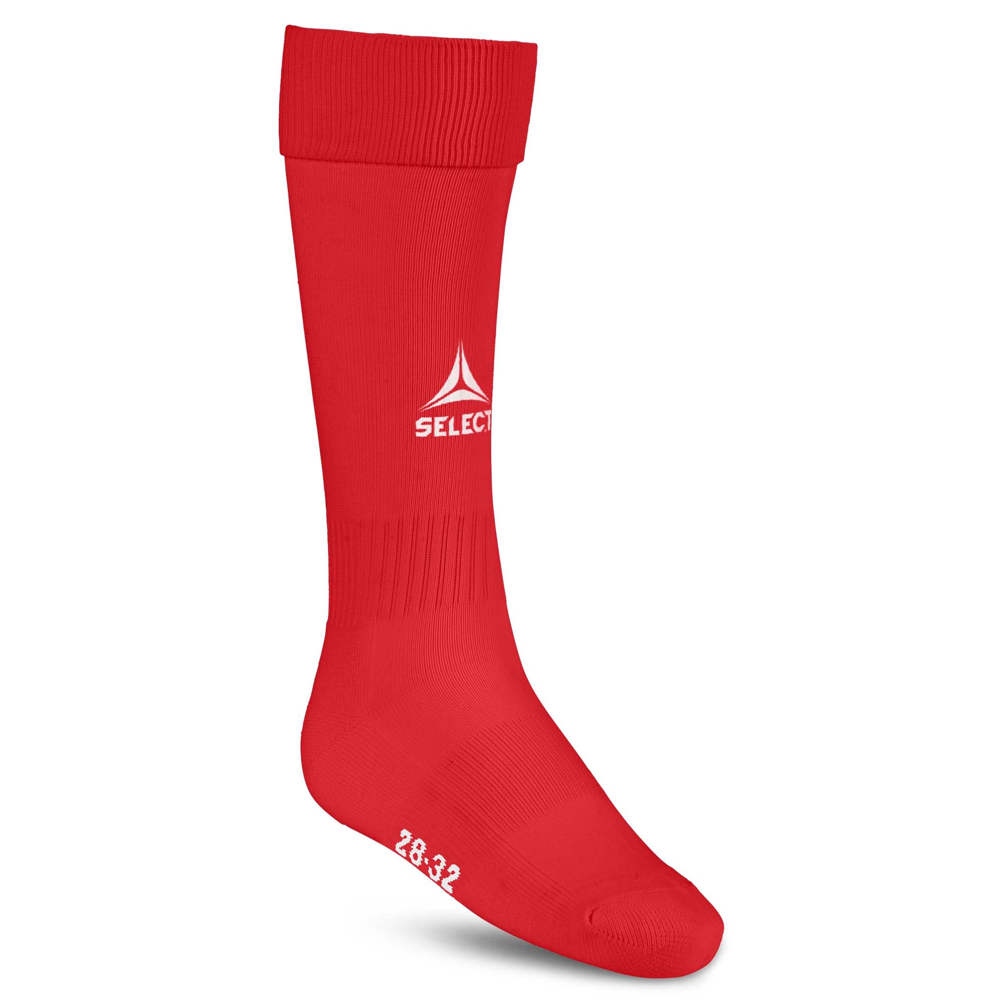 Røde Football socks Elite, tilbehør, sett forfra med hvit logo