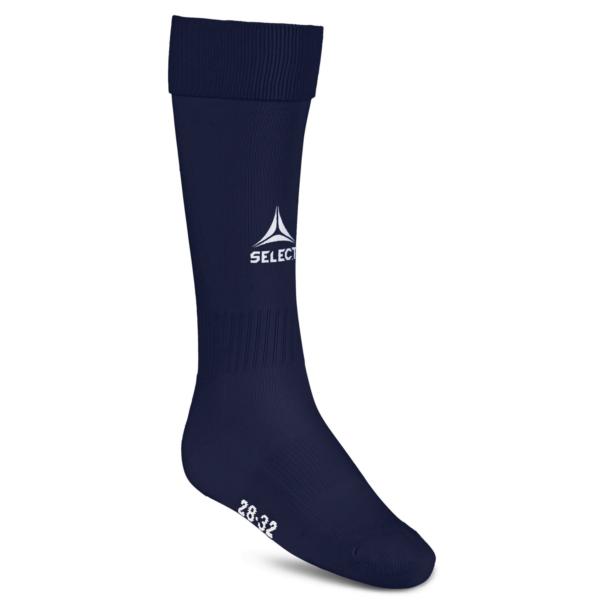 Marineblå Football socks Elite, tilbehør, sett forfra med hvit logo