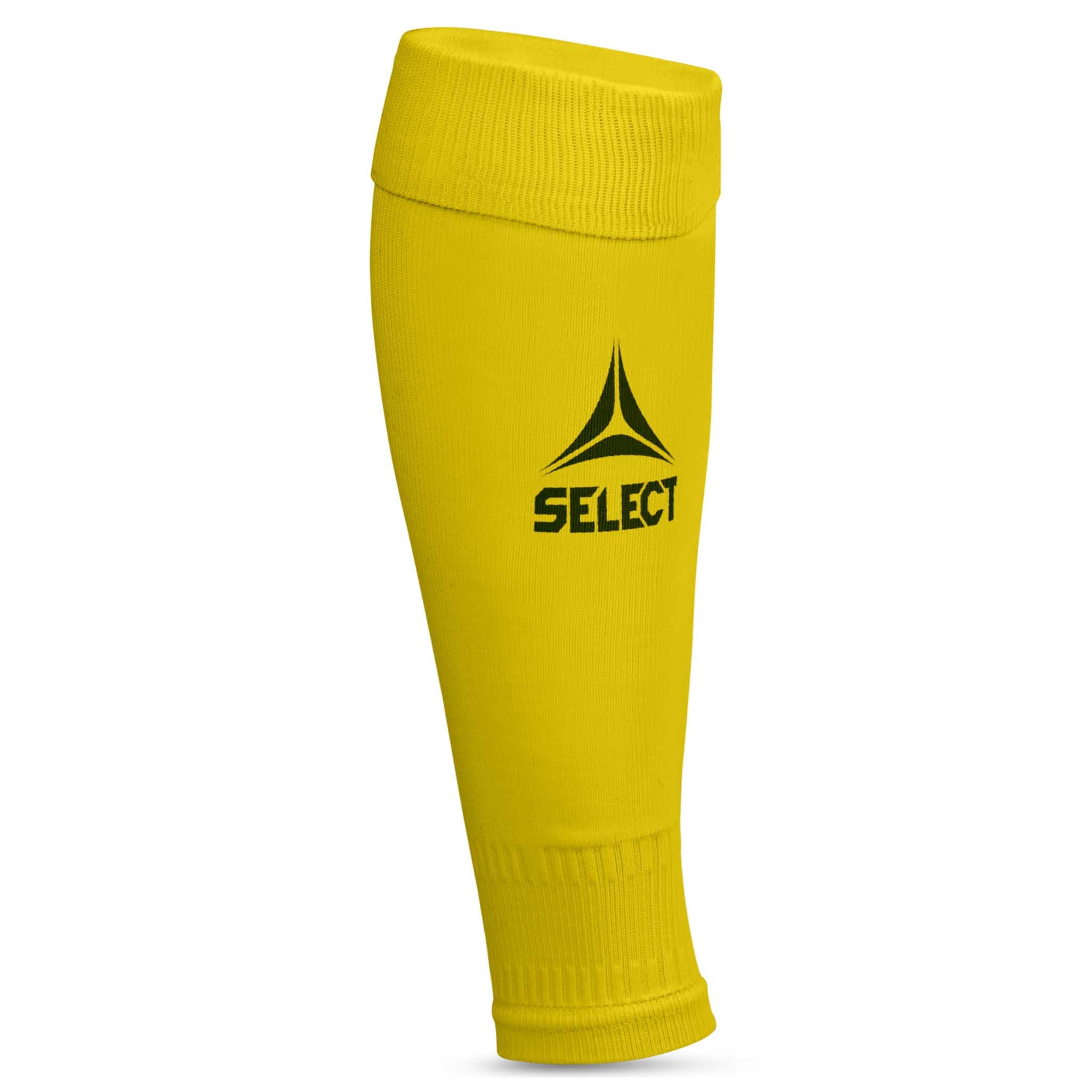 Gul Football tube Elite v23 med sort logo, sett forfra. Tilbehør.
