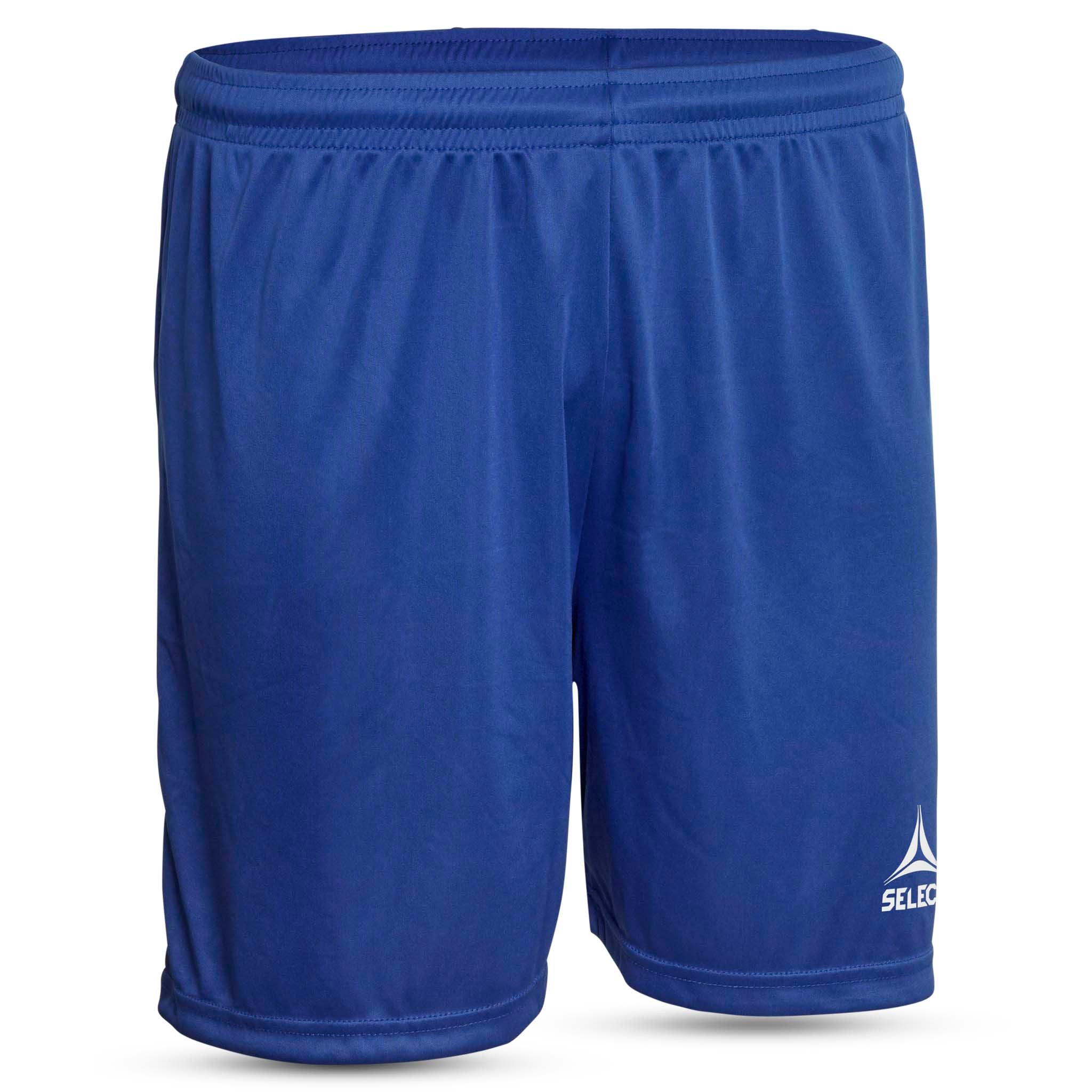 Forside av kongeblå Player shorts Pisa, Match & Training wear, med hvit logo på benet.
