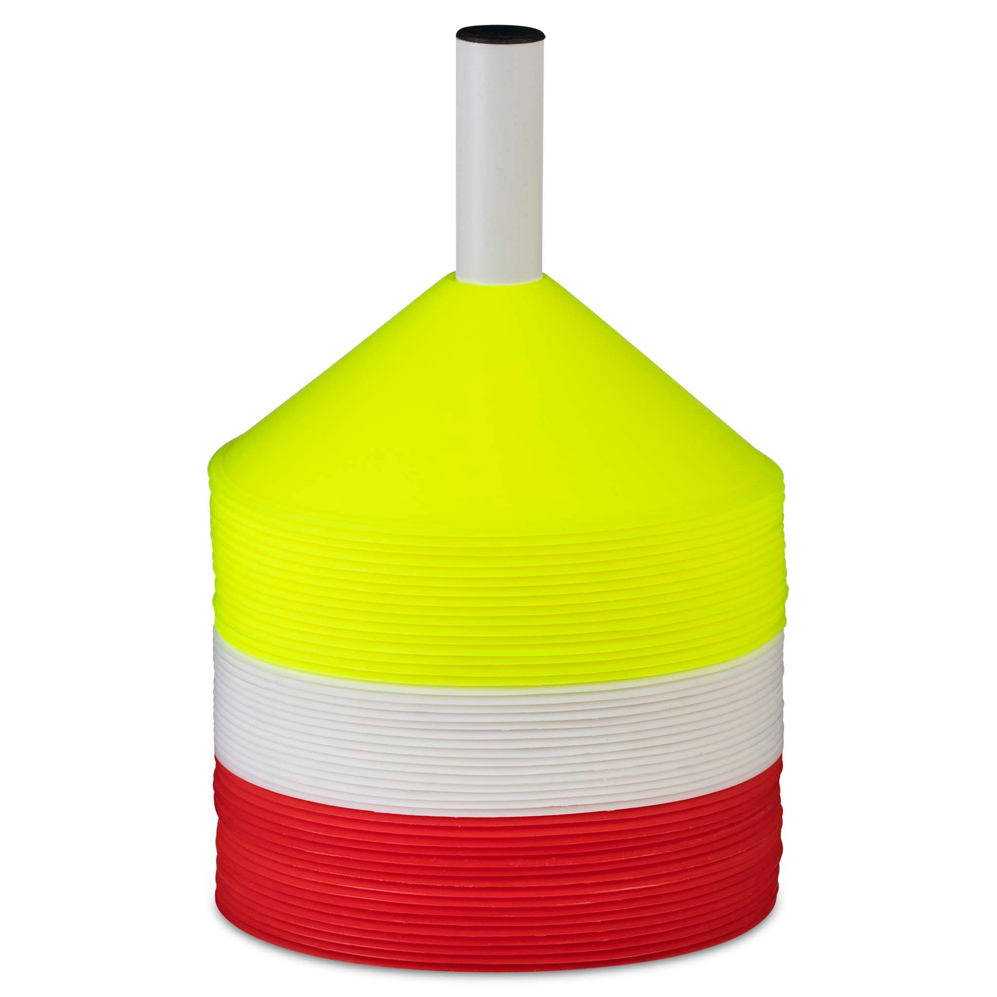 Merkesett 48 stk - Plastholder #farge_rød/gul/hvit