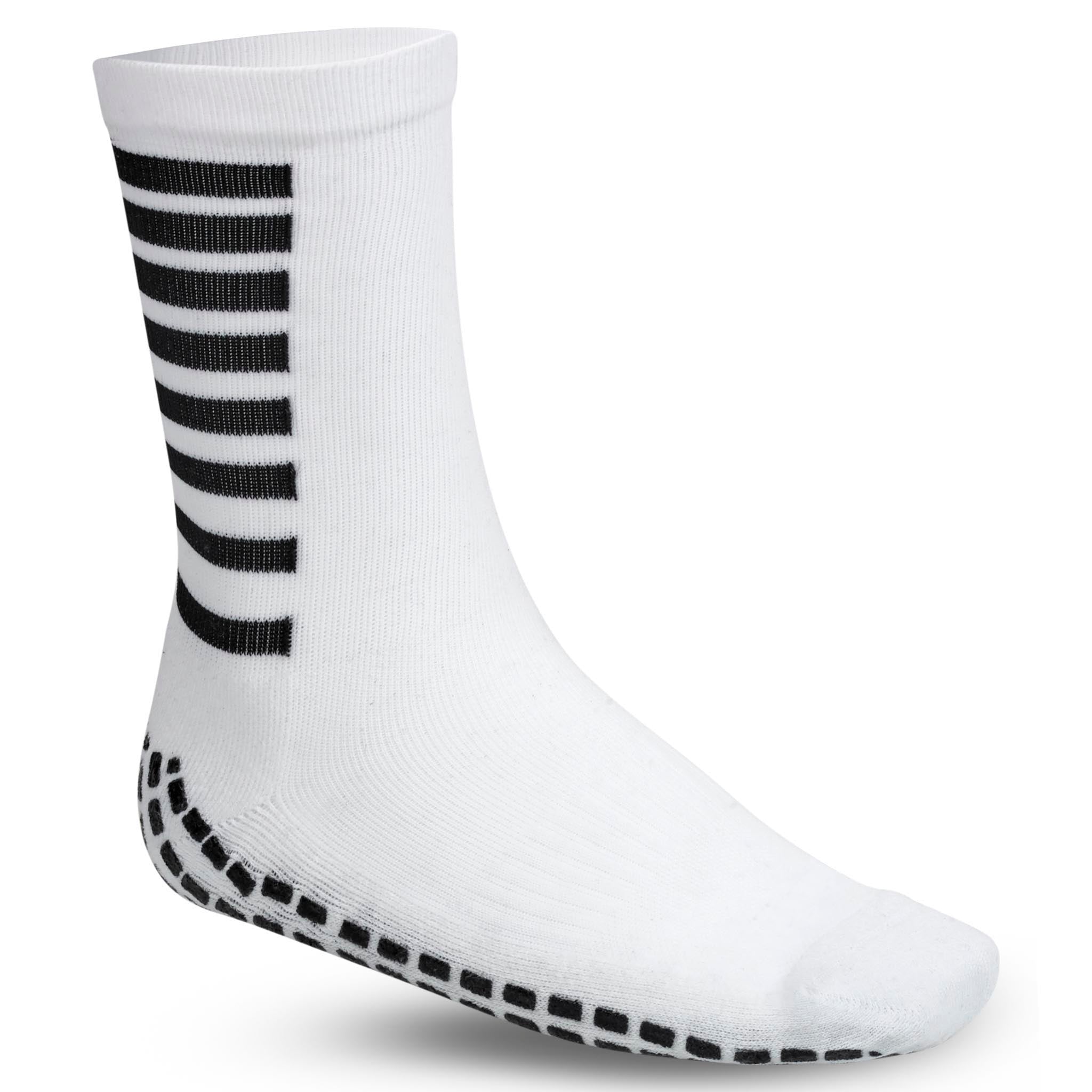 Hvite Sport socks Grip v23, sorte striper, gripesåle, Match & Training wear, forside
