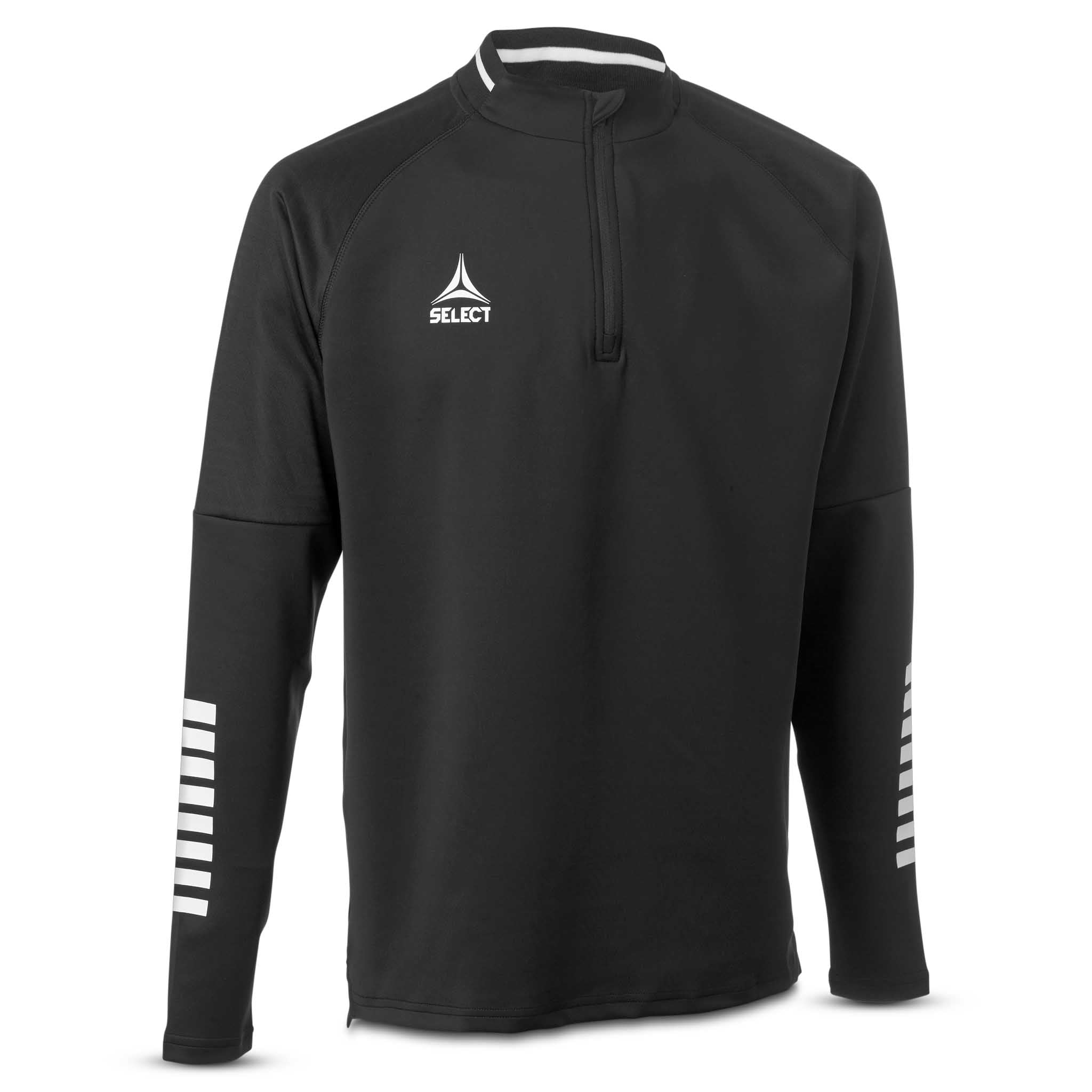 Monaco Treningssweatshirt 1/2 glidelås #farge_svart/hvit