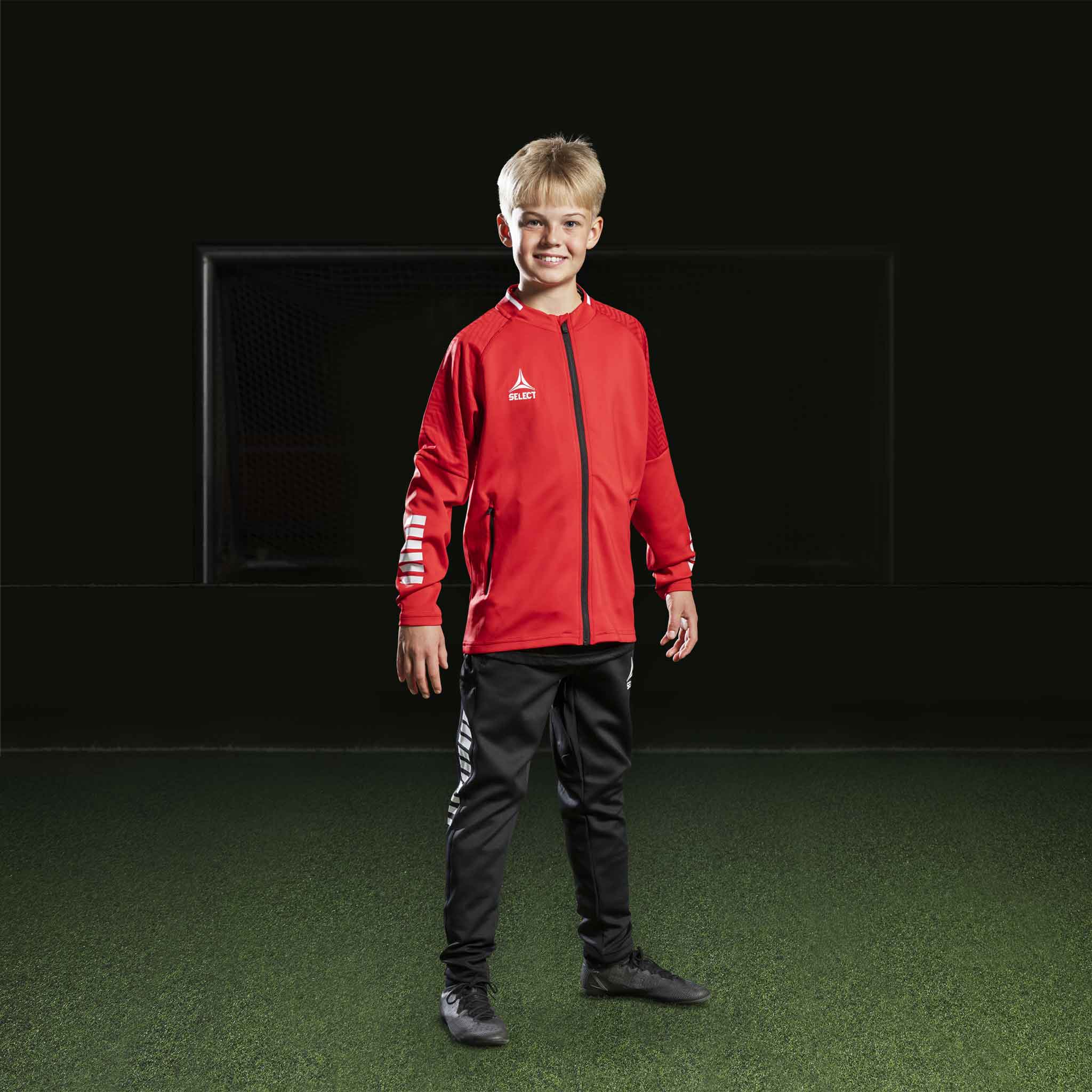 Monaco Zip Treningsjakke - Barn #farge_rød/hvit