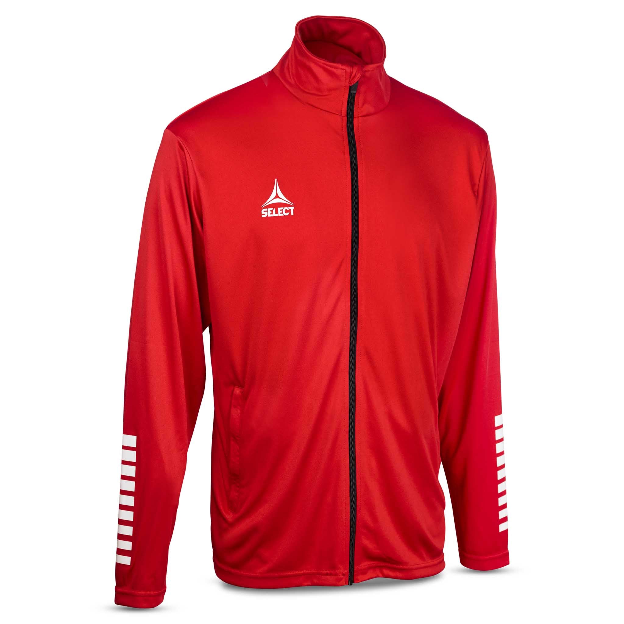 Pisa zip treningsjakke #farge_rød/hvit