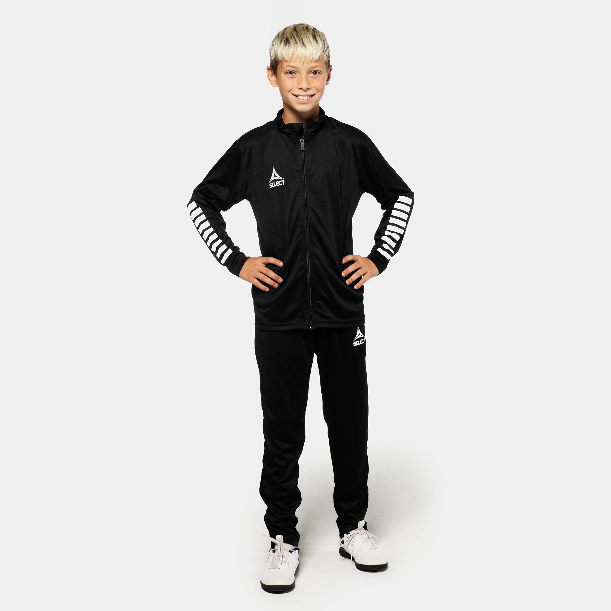 Pisa treningsbukser regular fit - Barn #farge_ #farge_svart/hvit #farge_svart