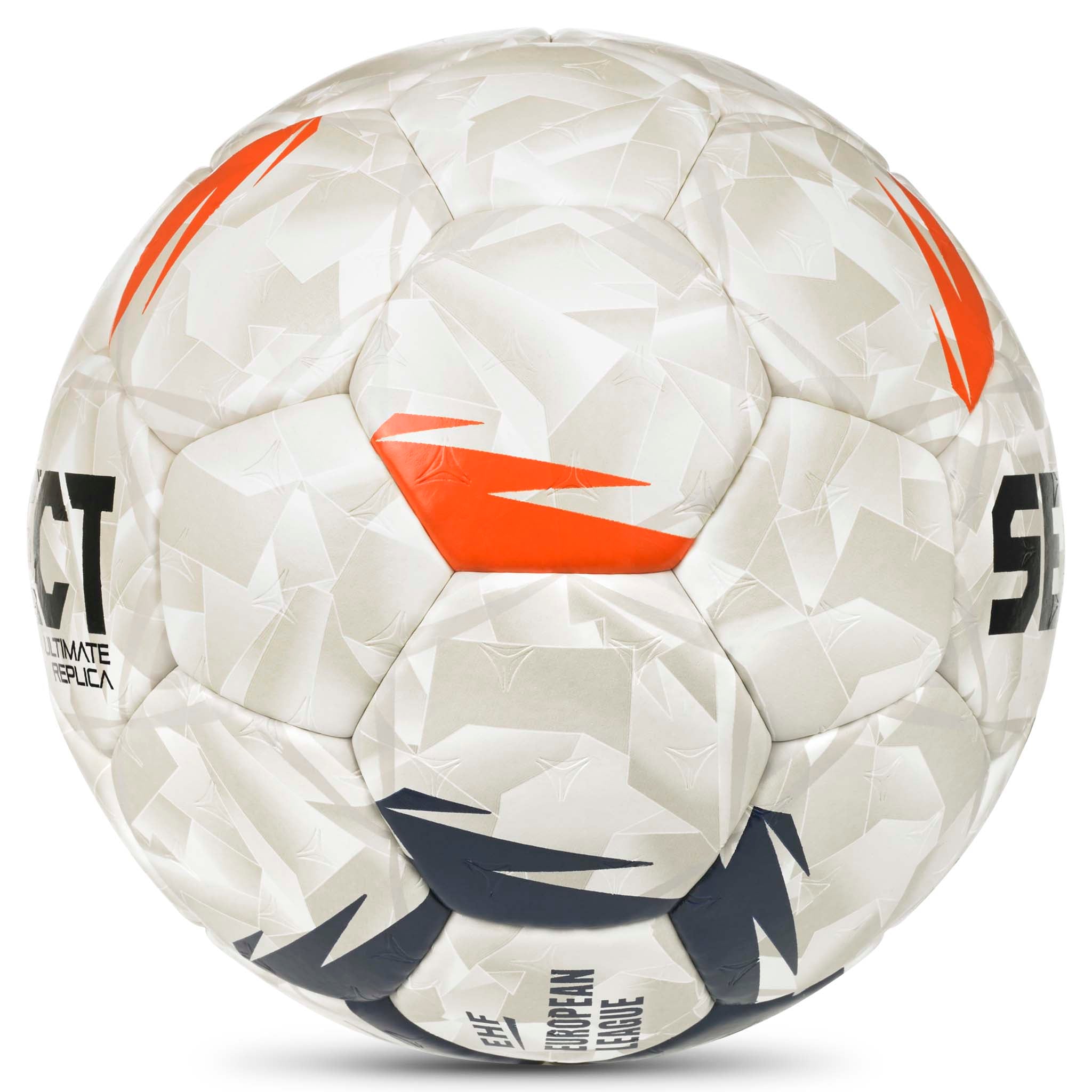 Replica EHF European League v26 håndball, hvit med oransje og marineblå detaljer, sett fra høyre side