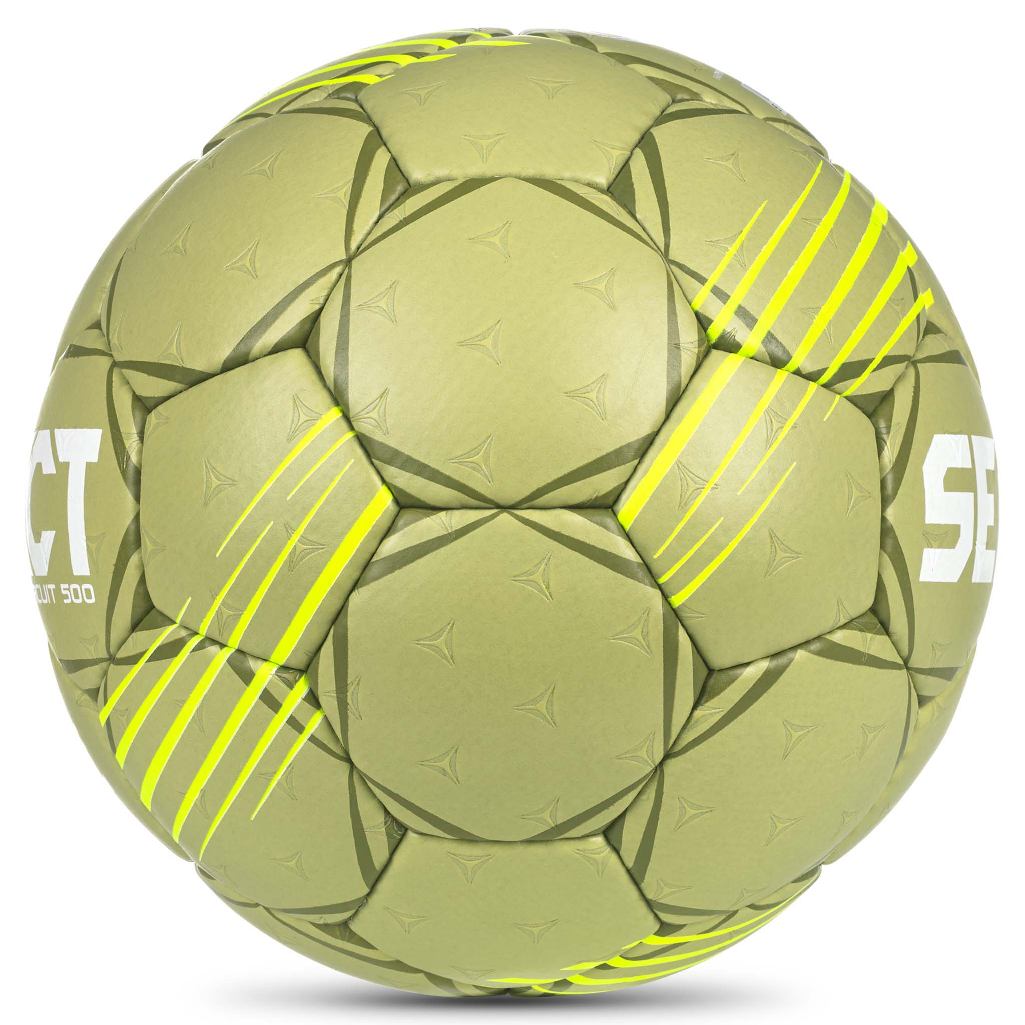 HB Circuit 450 v26 håndball i grønt med gule detaljer, sett fra høyre side