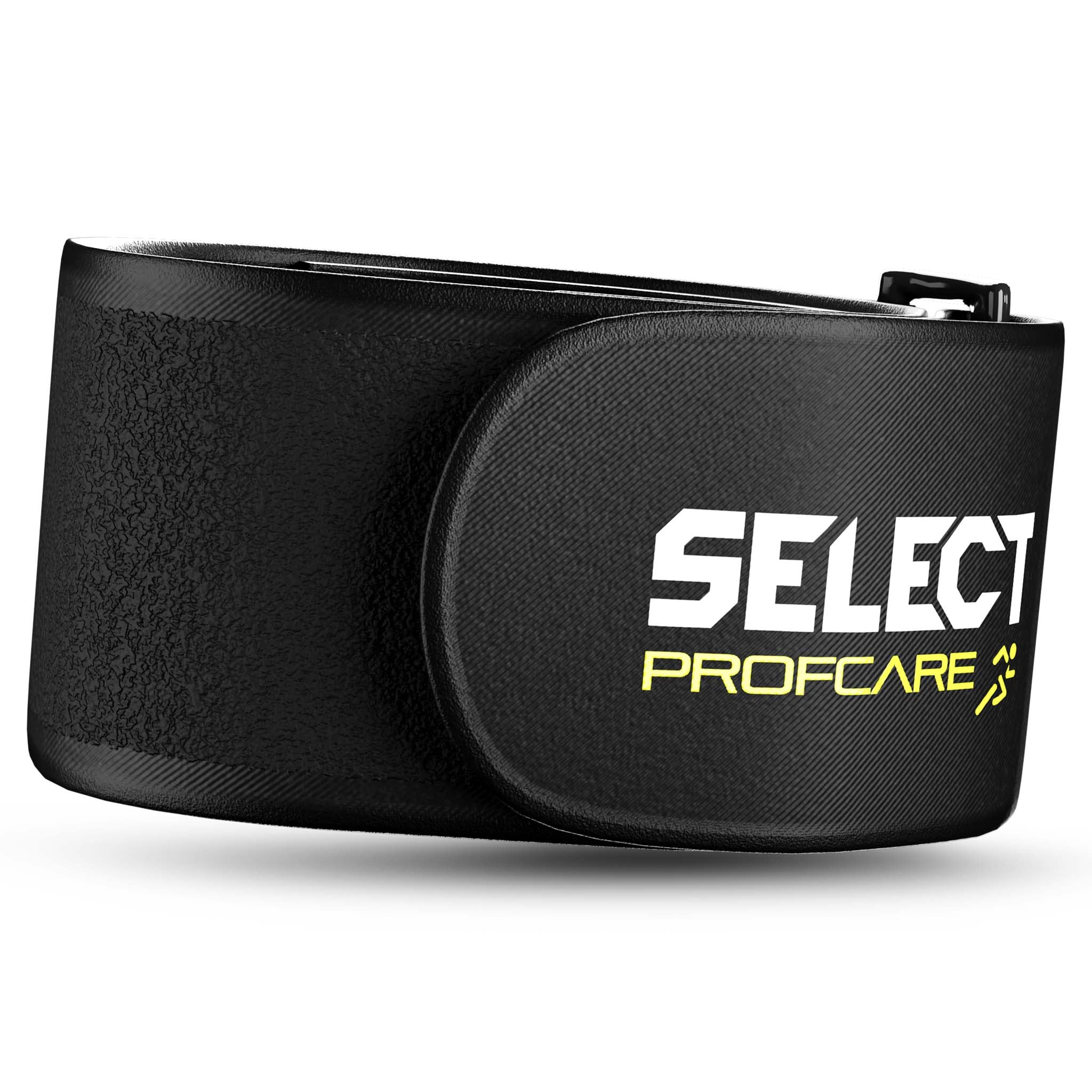 Svart Tennis elbow-caps Sports support, sett forfra, med Select Profcare-logo