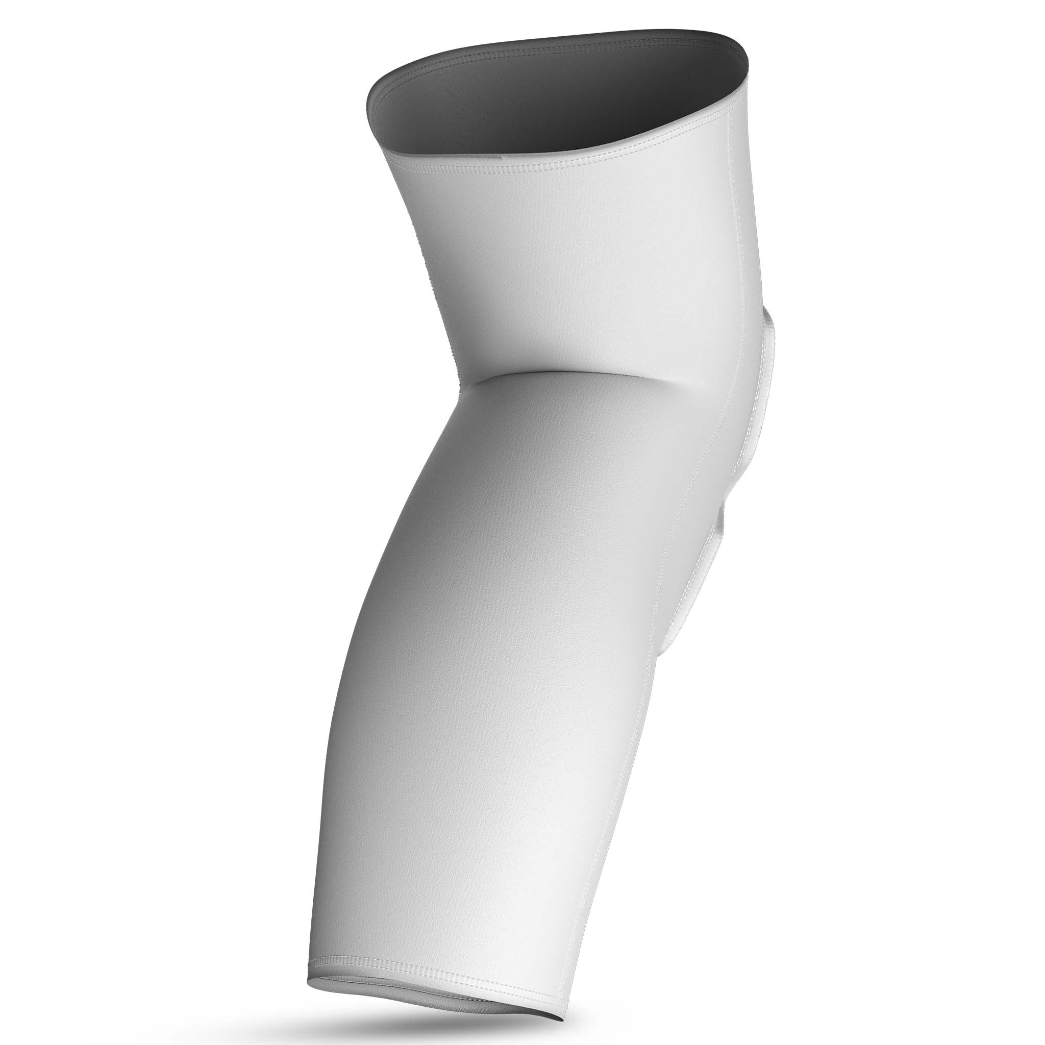Hvit Compression knee support long 6253, sportsstøtte, sett bakfra