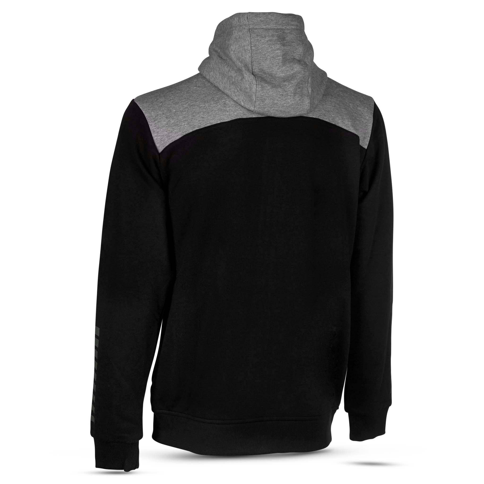 Oxford Hoodie glidelås #farge_ #farge_svart/grå #farge_svart/grå