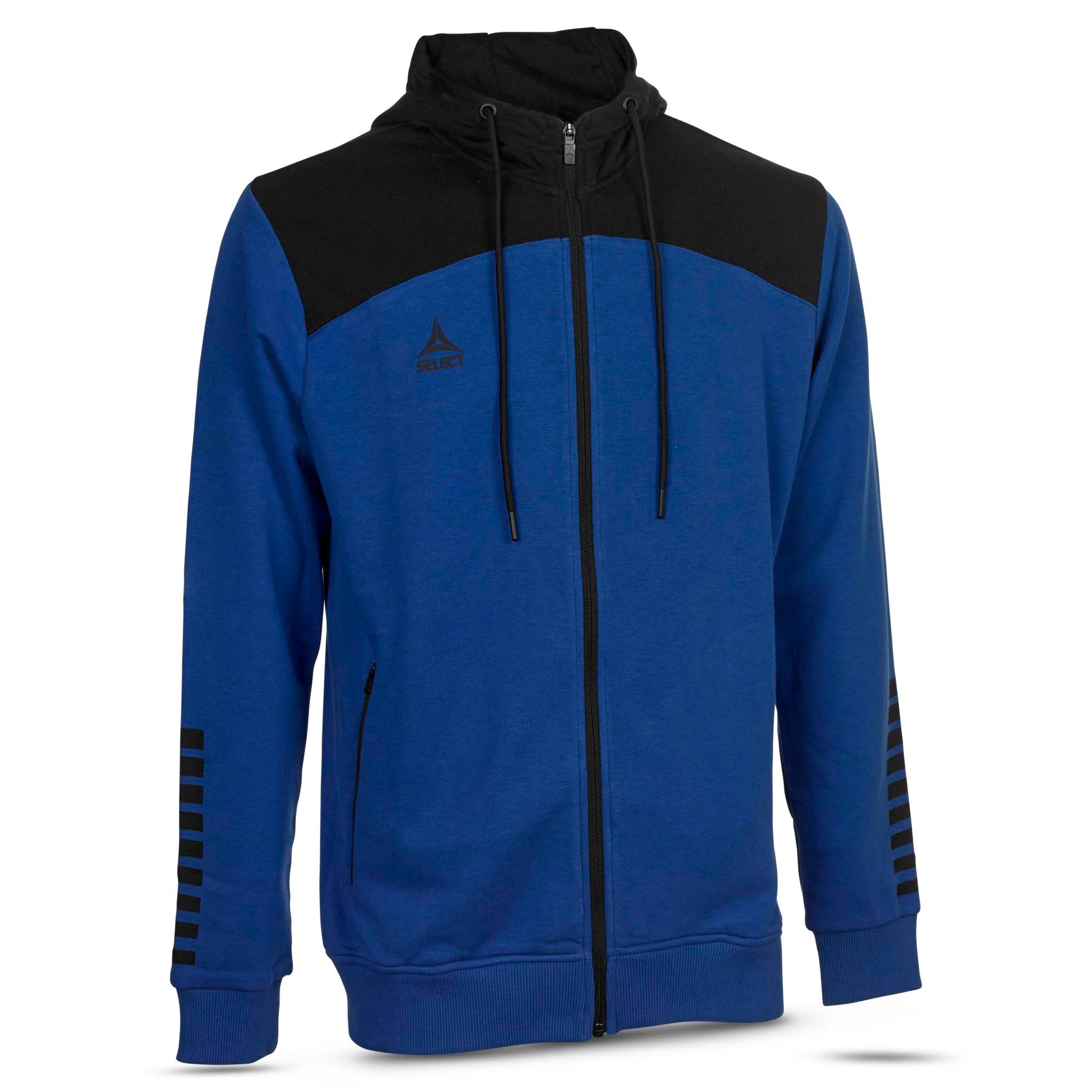 Oxford Hoodie glidelås #farge_blå/svart