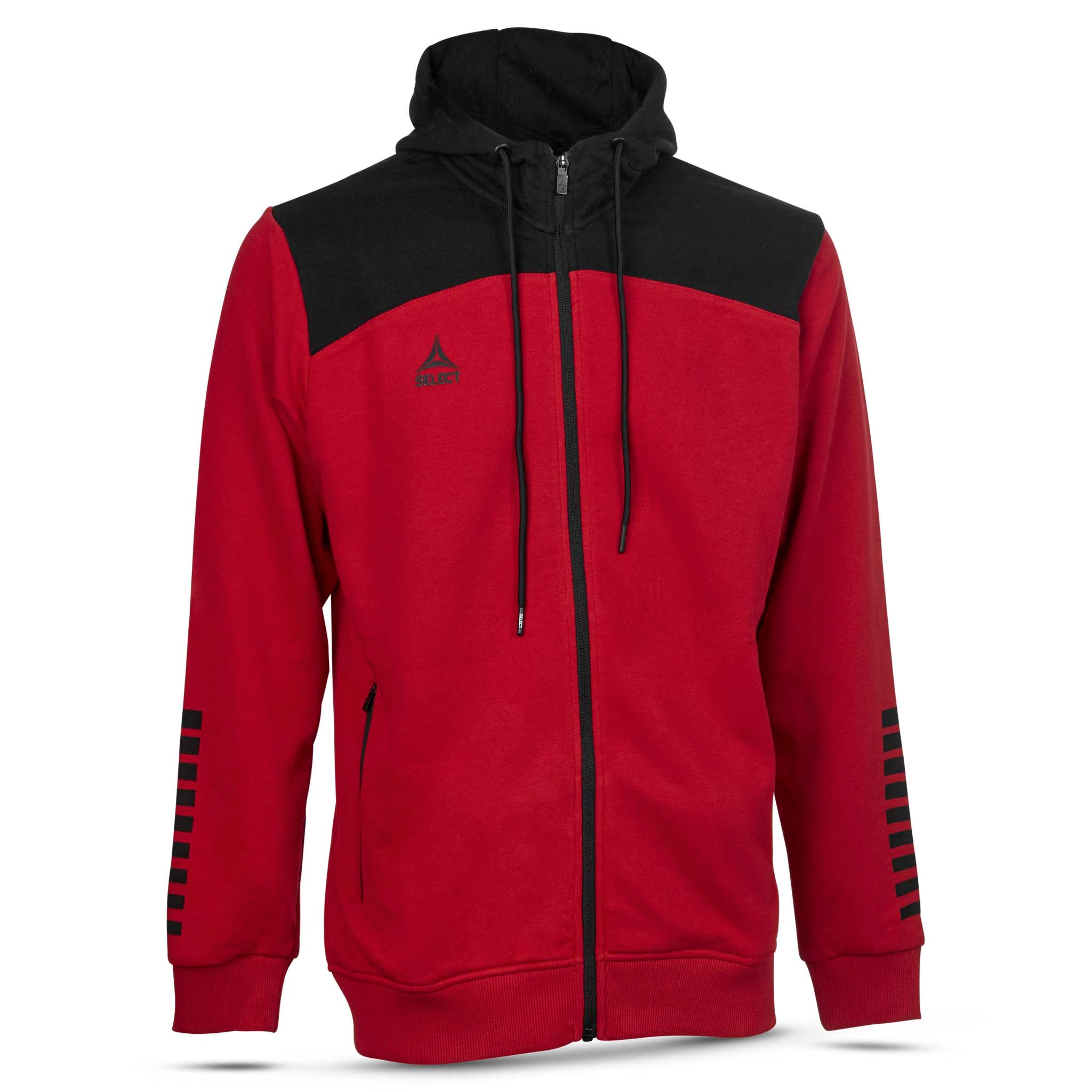 Oxford Hoodie glidelås #farge_rød/svart